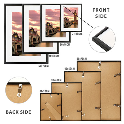 3pcs 30x40 50x70cm Picture Frames Aluminum Modern Photo Frame Black With Mat For Wall Art Mounting Canvas Print Home Decor    Home Decor Supply | Online Retail | ShoreShopper.com