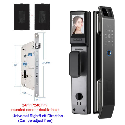 3D Face Recognition Unlock Digital Door Lock With Camera FIngerprint Password Unlock Keyless Electronic Door Lock - ShoreCo.Shop