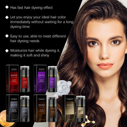 EELHOE Multi Color Hair Dyeing Shampoo Natural Non-irritating Nourish Scalp Easy Coloring Lasting Effect Smoothing Hair Dyeing - ShoreCo.Shop