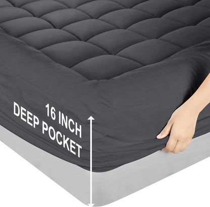 Ultra Soft Queen Size Mattress Topper - Viscose Made from Bamboo Pillow Top Mattress Pad for Back Pain Relief - Naturally Coolin    Home Decor Supply | Online Retail | ShoreShopper.com