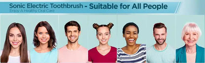 Rtauys S5 Upgraded Sonic Electric Toothbrush for Adults and Kids Ages 12+ with 8 Brush Heads, IPX7 Travel Toothbrush with Case, - ShoreCo.Shop