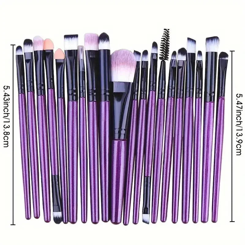 20Pcs Makeup Brush Set Eyeliner Brush Blending Brush Makeup Brushes for Cheeks Eye Cosmetic Foundation Brush Make Up Brushes Set - ShoreCo.Shop