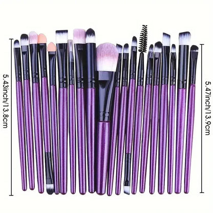 20Pcs Makeup Brush Set Eyeliner Brush Blending Brush Makeup Brushes for Cheeks Eye Cosmetic Foundation Brush Make Up Brushes Set - ShoreCo.Shop