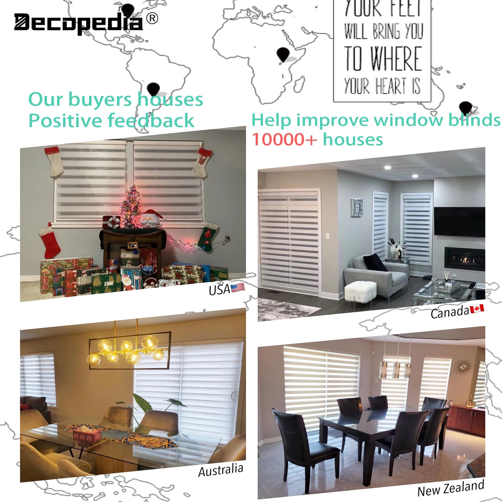 Decopedia Custom Made Zebra Blinds for Windows Motorized Roller Blinds Blackout Day and Night Window Blinds for Sliding Door - ShoreCo.Shop