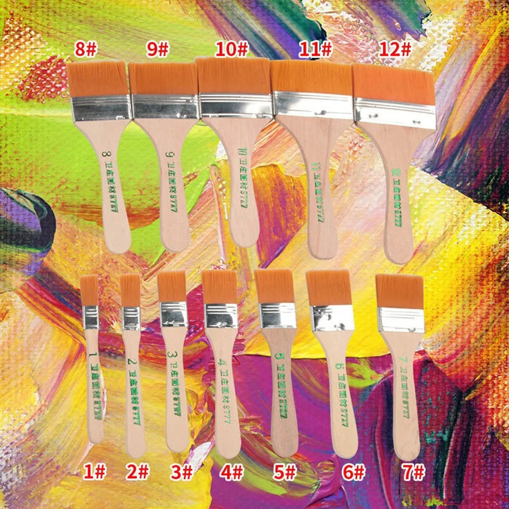 12pcs/set Memory Nylon Paint Brushes Set for Acrylic Oil Drawing Watercolor Wooden Painting Brush Tools Art Supplies    Home Decor Supply | Online Retail | ShoreShopper.com