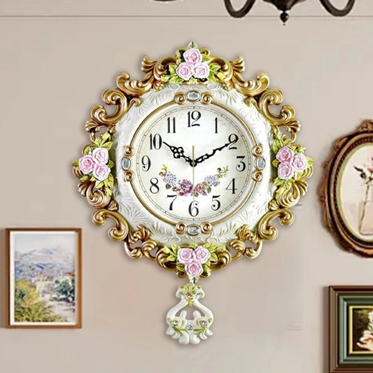European Style Design Luxury Vintage Wall Clock, Creative Simple Hanging Clock for Home Art Decoration Living Room Cafe Kitchen    Home Decor Supply | Online Retail | ShoreShopper.com