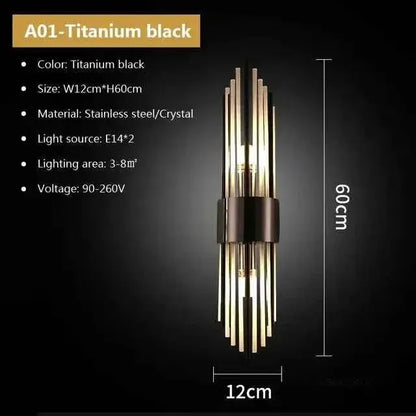 Modern LED Crystal Wall Sconce - Luxury Indoor Decorative Lighting - ShoreCo.Shop