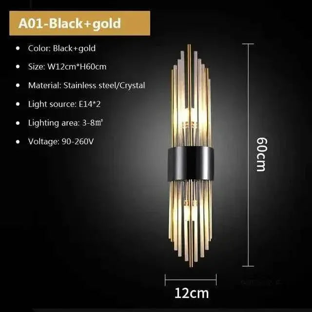 Modern LED Crystal Wall Sconce - Luxury Indoor Decorative Lighting - ShoreCo.Shop