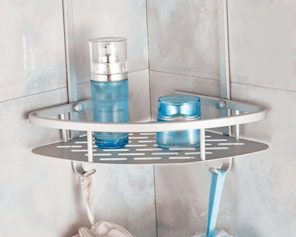 Bathroom Shelf Screws Fixed Durable Aluminum 2 Tiers Shower Shelf Kitchen Storage Holder Shampoo Soap Cosmetic Organizer Shelf    Home Decor Supply | Online Retail | ShoreShopper.com