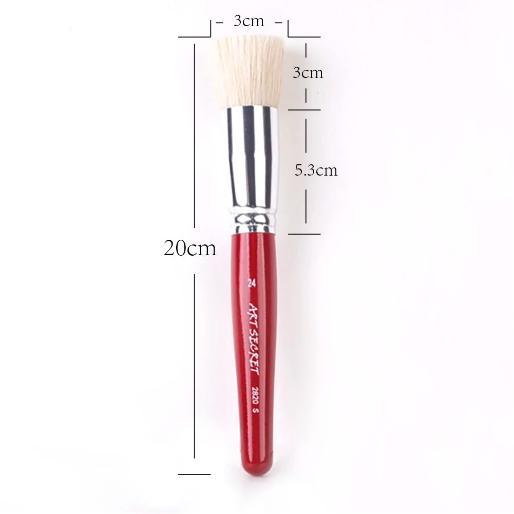 Artsecret Paint Stencil Art Supplies Artist Brush No.2820S Chungking Bristle Hair Short Red Wooden Handle Aluminum Ferrule    Home Decor Supply | Online Retail | ShoreShopper.com