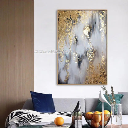 Arthyx,Handpainted Texture Abstract Golden Oil Paintings,Modern Canvas Art Large Wall Pictures Living Room Decor Home Decoration    Home Decor Supply | Online Retail | ShoreShopper.com