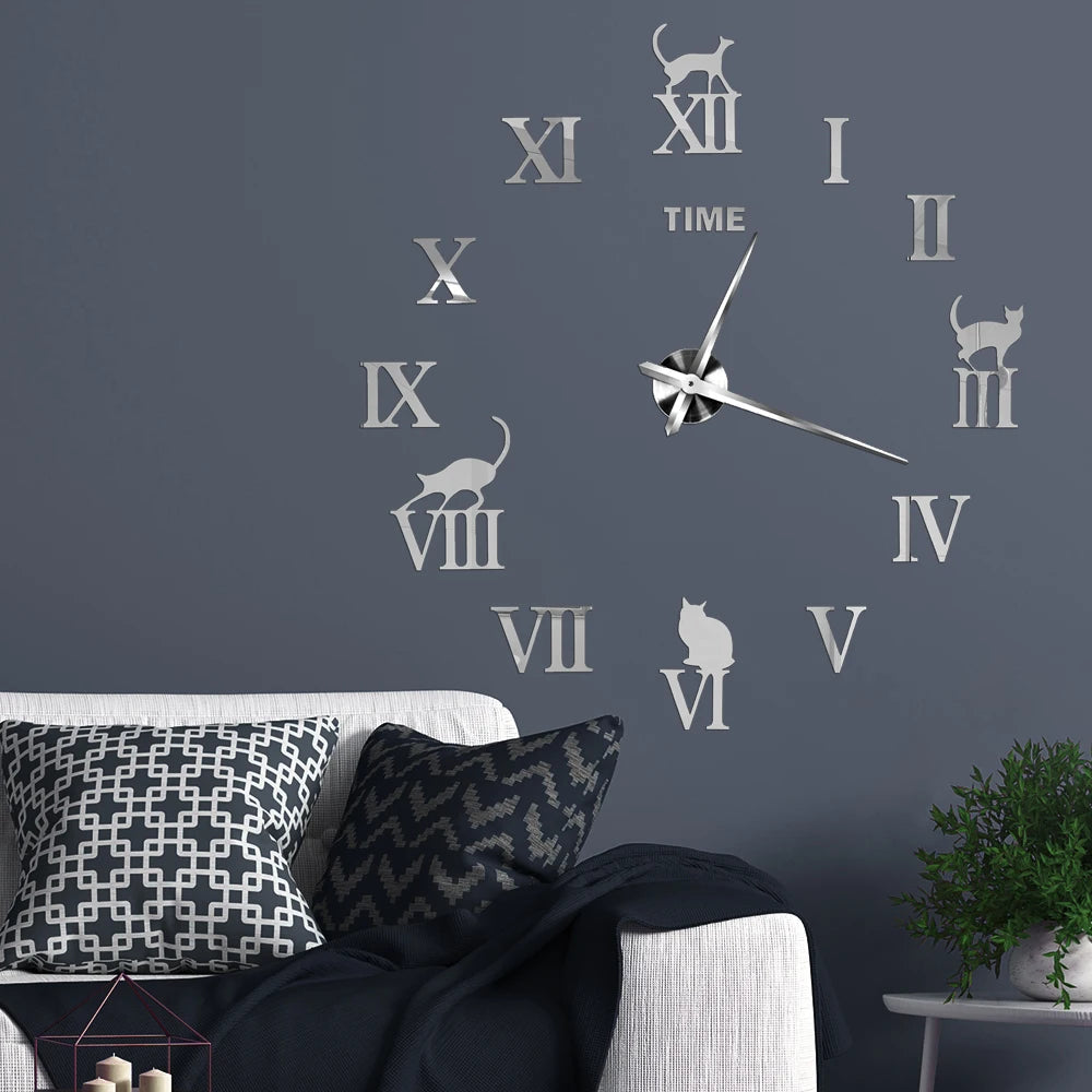 Large Wall Clock Quartz Needle 3D DIY 27" 37" or 47" Wall Clock    Home Decor Supply | Online Retail | ShoreShopper.com