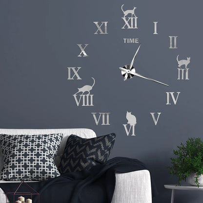 Large Wall Clock Quartz Needle 3D DIY 27" 37" or 47" Wall Clock    Home Decor Supply | Online Retail | ShoreShopper.com
