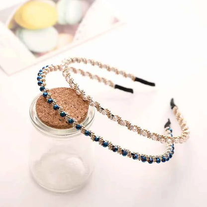 Headwear Fashion Women Hair Hoop Ladies Crystal Rhinestone Pearl Hairband Headband Head Piece Hair Band Accessories