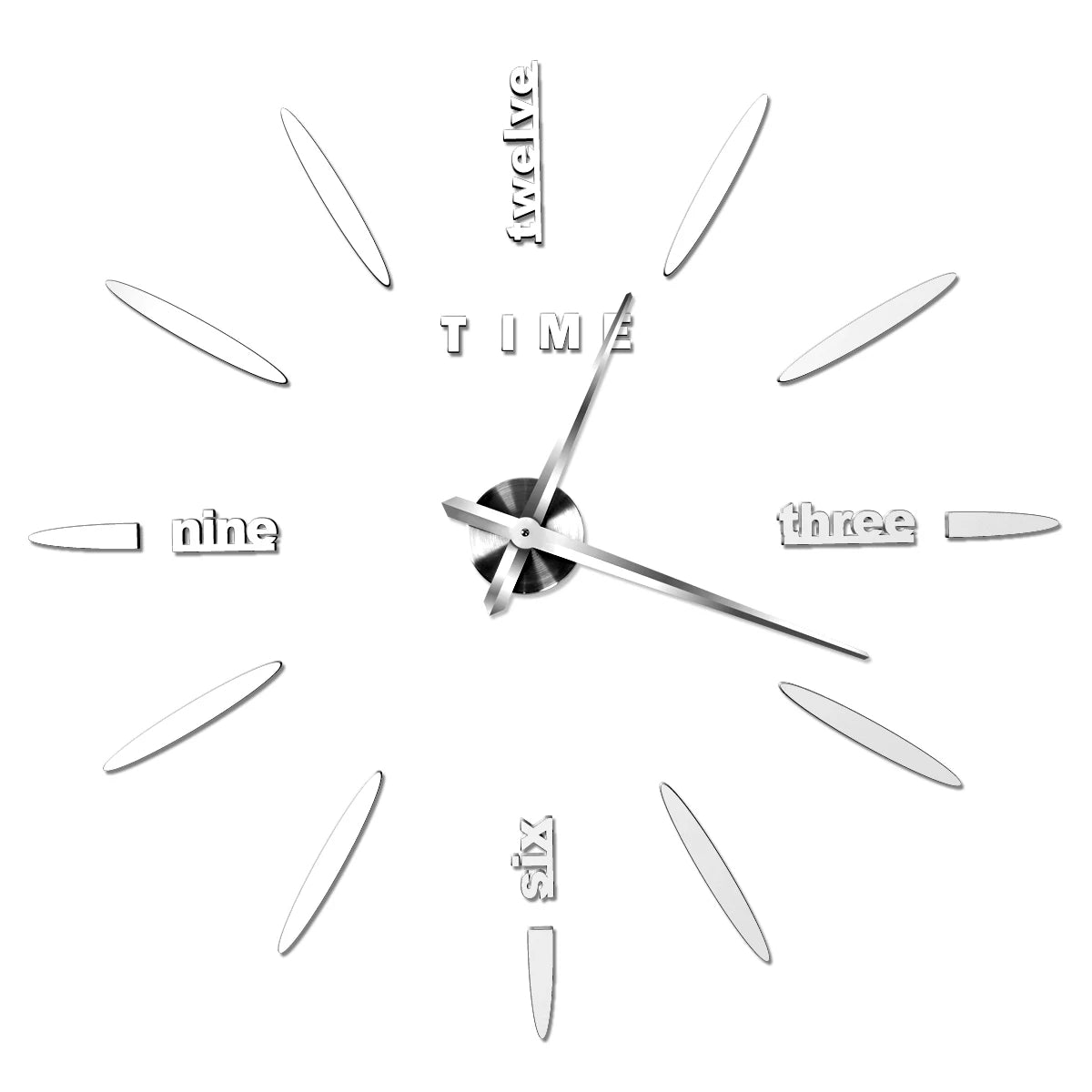 Large Wall Clock Quartz Needle 3D DIY 27" 37" or 47" Wall Clock    Home Decor Supply | Online Retail | ShoreShopper.com