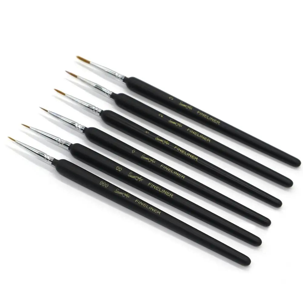 SeamiArt 6Pcs Fine Hook Line Pen Different Size 000 00 0 1 2 3 Paint Brush Artist Gouche Watercolor Acrylic Painting Supplies    Home Decor Supply | Online Retail | ShoreShopper.com