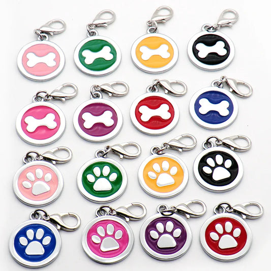 Wholesale 20Pcs Dog ID Tag Custom Pet id Tags Collar Accessories Personalized Puppy Nameplate for Small Medium Dogs Pet Store - ShoreCo.Shop