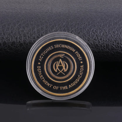 Big Size John Wick 4 Blood Oath Marker Coin Keychain Gold and Adjudicator Coin Metal Prop Accessories Collection Gift - ShoreCo.Shop