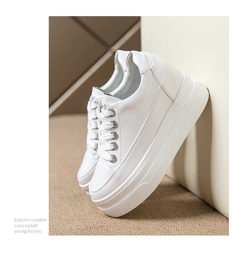 LunaStratus Breathable Platform Sneakers - 8cm Height-Increasing Casual Walking Shoes for Women    Your Coastal Marketplace | Shoreshopper.com