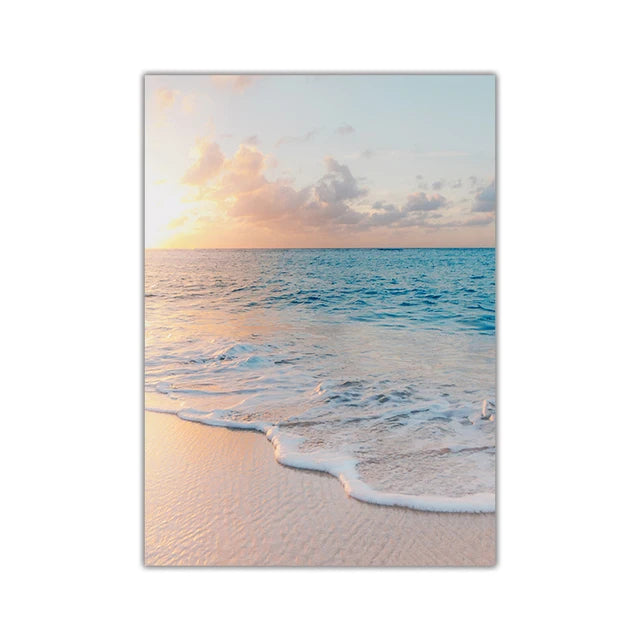 Natural Seascape Blue Sea Beach Landscape Posters and Prints Modern Canvas Painting Wall Art Picture for Living Room Pintura    Your Coastal Marketplace | Shoreshopper.com
