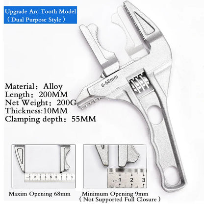 Adjustable Wrench Universal Monkey Spanner Multi-function plumbing Hand Tools Nut Sink Wrench Bathroom Pipe Large Open Spanner    Home Decor Supply | Online Retail | ShoreShopper.com