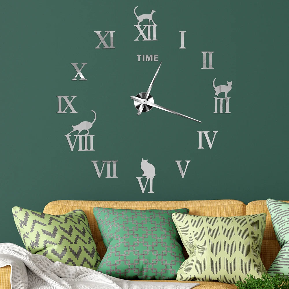 Large Wall Clock Quartz Needle 3D DIY 27" 37" or 47" Wall Clock    Home Decor Supply | Online Retail | ShoreShopper.com