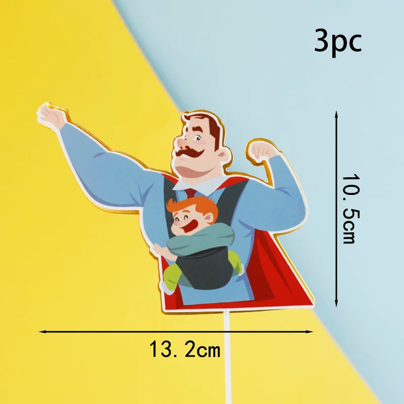 Hold Baby Super Dad Daddy Father's Day Cake Topper for Dad's Birthday Party Decorations Baking Supplies Love Gifts    Your Coastal Marketplace | Shoreshopper.com