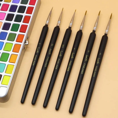 SeamiArt 6Pcs Fine Hook Line Pen Different Size 000 00 0 1 2 3 Paint Brush Artist Gouche Watercolor Acrylic Painting Supplies    Home Decor Supply | Online Retail | ShoreShopper.com