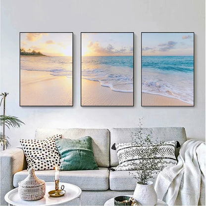 Natural Seascape Blue Sea Beach Landscape Posters and Prints Modern Canvas Painting Wall Art Picture for Living Room Pintura    Your Coastal Marketplace | Shoreshopper.com