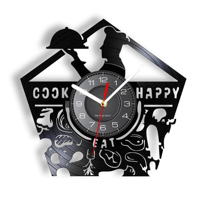 The Kitchen The Heart Of The Home Inspired Vinyl Record Clock Modern Design Vinyl Wall Watch Kitchen Decor Noiseless Timepieces    Home Decor Supply | Online Retail | ShoreShopper.com