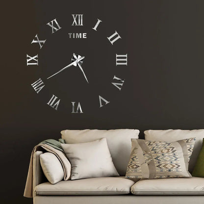2D/3D Large Roman Numeral Acrylic Mirror Wall Clock Sticker Fashion DIY Quartz Clocks Watch Home Decoration Living Room Stickers    Home Decor Supply | Online Retail | ShoreShopper.com