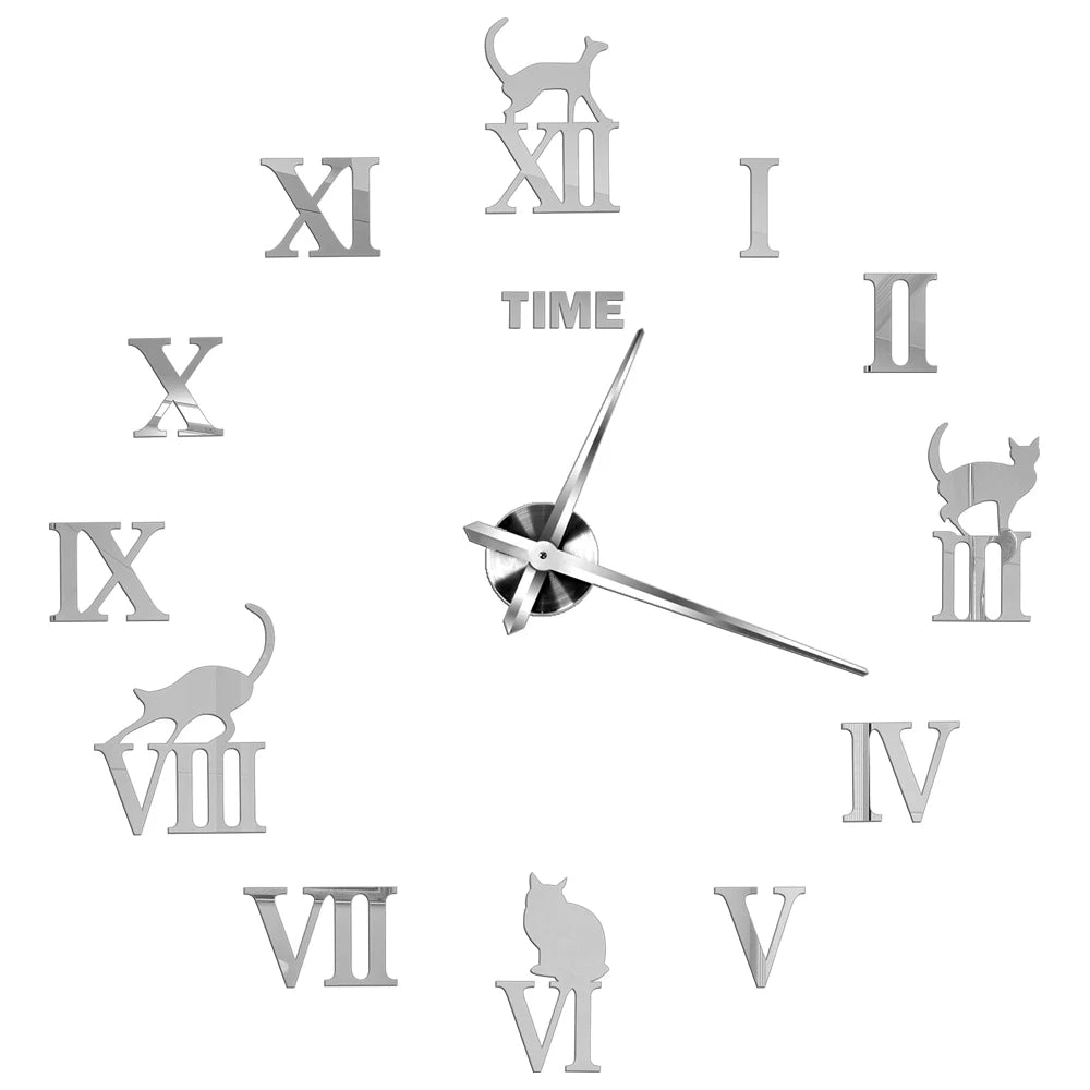 2D/3D Large Roman Numeral Acrylic Mirror Wall Clock Sticker Fashion DIY Quartz Clocks Watch Home Decoration Living Room Stickers    Home Decor Supply | Online Retail | ShoreShopper.com