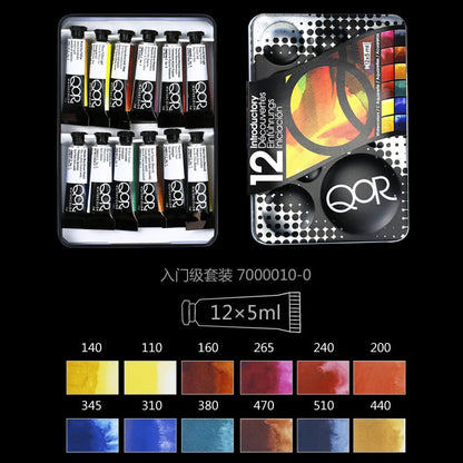 US QOR Artistic Watercolor Paints Set Tin box Pigment Solid Paint Set Palette High Concentration for Artist Painting Drawing    Home Decor Supply | Online Retail | ShoreShopper.com