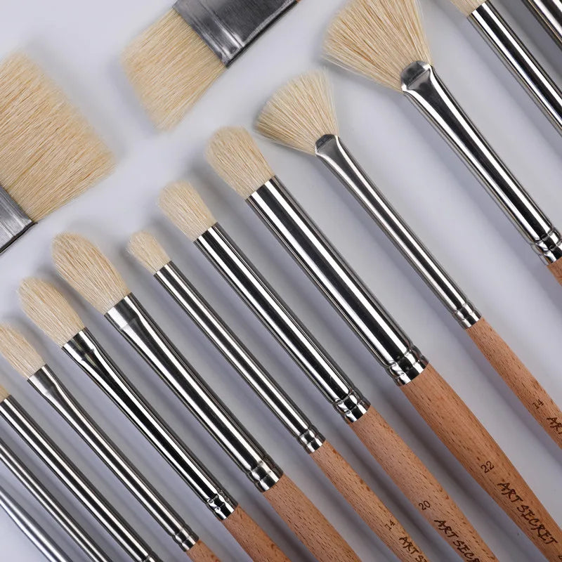 ArtSecret New Arrival 2288 24/Set Oil And Acrylic Painting Brush Hog Bristle Straw Mat Pouch&Canvas Pocket Artist Art Supplies    Home Decor Supply | Online Retail | ShoreShopper.com