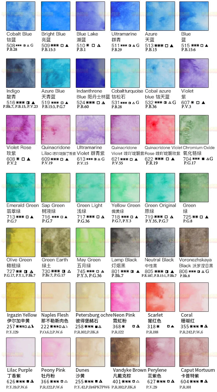 Russian white night watercolor paint 10ml Watercolor painting acuarelas palette art supplies    Home Decor Supply | Online Retail | ShoreShopper.com