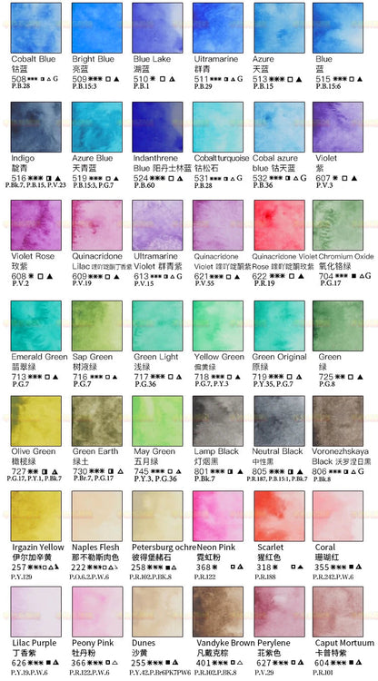 Russian white night watercolor paint 10ml Watercolor painting acuarelas palette art supplies    Home Decor Supply | Online Retail | ShoreShopper.com
