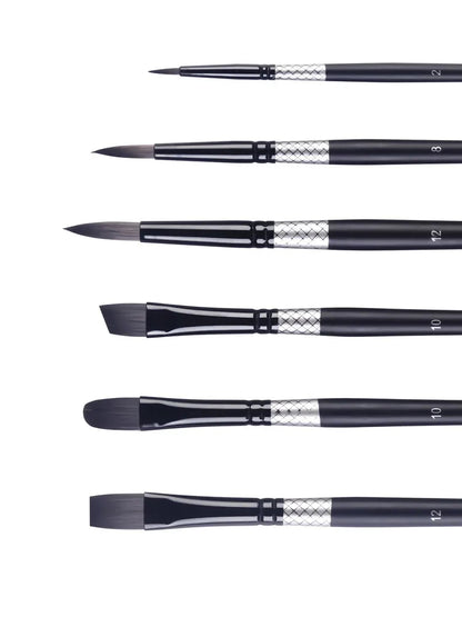 ArtSecret High Grade Multi-Functional Brush 2420 6PC/Set Painter Pen Synthetic Hair Aluminum Ferrule Wooden Handle Art Supplies    Home Decor Supply | Online Retail | ShoreShopper.com