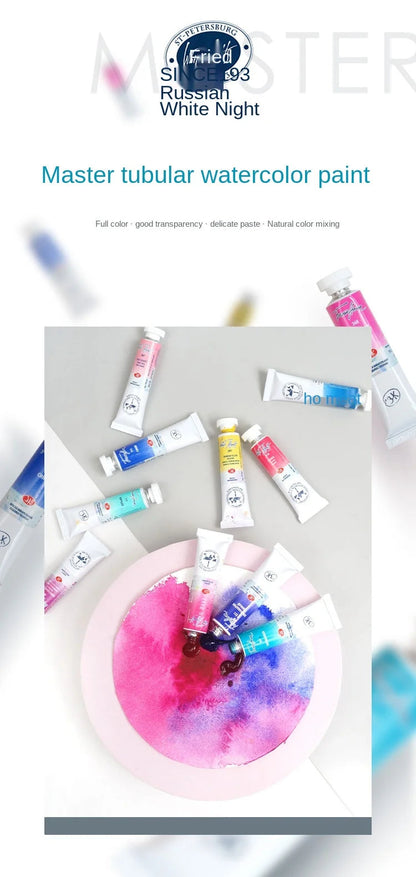 Russian white night watercolor paint 10ml Watercolor painting acuarelas palette art supplies    Home Decor Supply | Online Retail | ShoreShopper.com