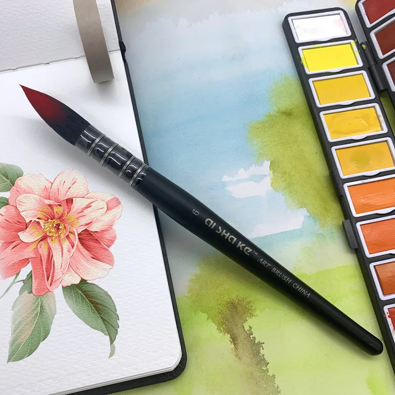 1pc Mop Watercolor Paint Brush Artist Nylon Round Painting Brushes for Acrylic Water Color Gouache Oil Painting Art Supplies    Home Decor Supply | Online Retail | ShoreShopper.com