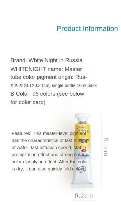 Russian white night watercolor paint 10ml Watercolor painting acuarelas palette art supplies    Home Decor Supply | Online Retail | ShoreShopper.com