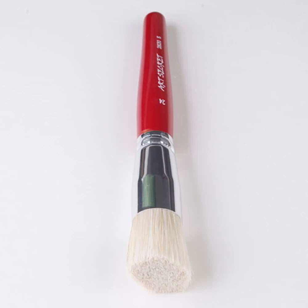 Artsecret Paint Stencil Art Supplies Artist Brush No.2820S Chungking Bristle Hair Short Red Wooden Handle Aluminum Ferrule    Home Decor Supply | Online Retail | ShoreShopper.com