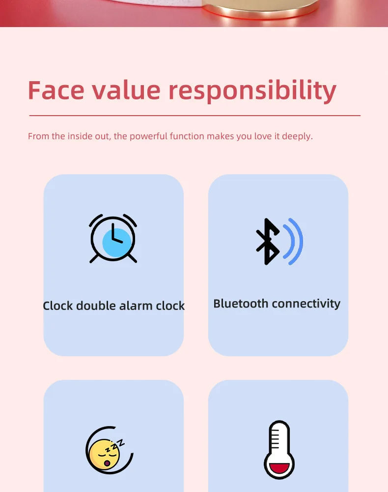 Bluetooth Mirror Table Clock Kids Alarm Clock Cute Cat Digital Alarm Clock For Kids Bedside Clock Children'S Sleep Led Clocks    Home Decor Supply | Online Retail | ShoreShopper.com