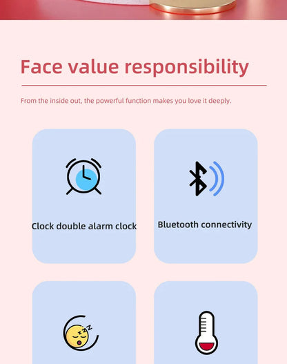 Bluetooth Mirror Table Clock Kids Alarm Clock Cute Cat Digital Alarm Clock For Kids Bedside Clock Children'S Sleep Led Clocks    Home Decor Supply | Online Retail | ShoreShopper.com