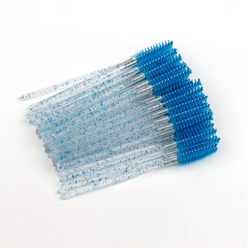 Lanjinglin 5/50pcs Eyelash Brush Crystal Eyelash Soft Eye Lashes Extension Mascara Wands Makeup Professional Makeup Tool - ShoreCo.Shop
