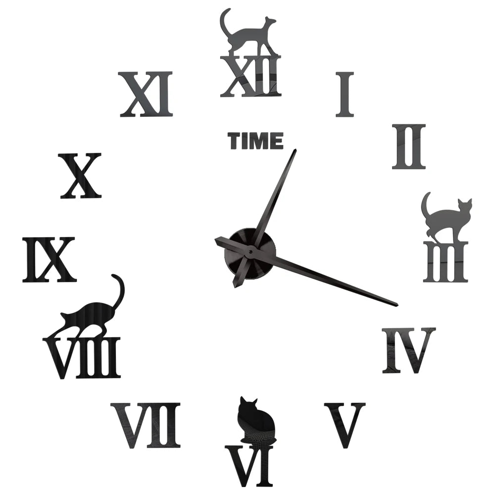 Large Wall Clock Quartz Needle 3D DIY 27" 37" or 47" Wall Clock    Home Decor Supply | Online Retail | ShoreShopper.com