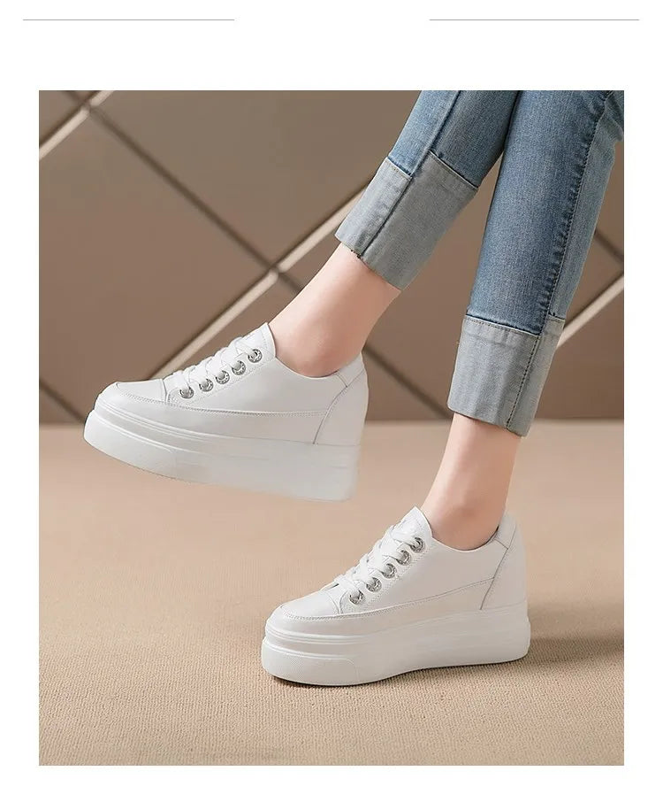 LunaStratus Breathable Platform Sneakers - 8cm Height-Increasing Casual Walking Shoes for Women    Your Coastal Marketplace | Shoreshopper.com