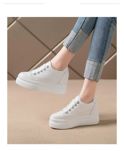 LunaStratus Breathable Platform Sneakers - 8cm Height-Increasing Casual Walking Shoes for Women    Your Coastal Marketplace | Shoreshopper.com