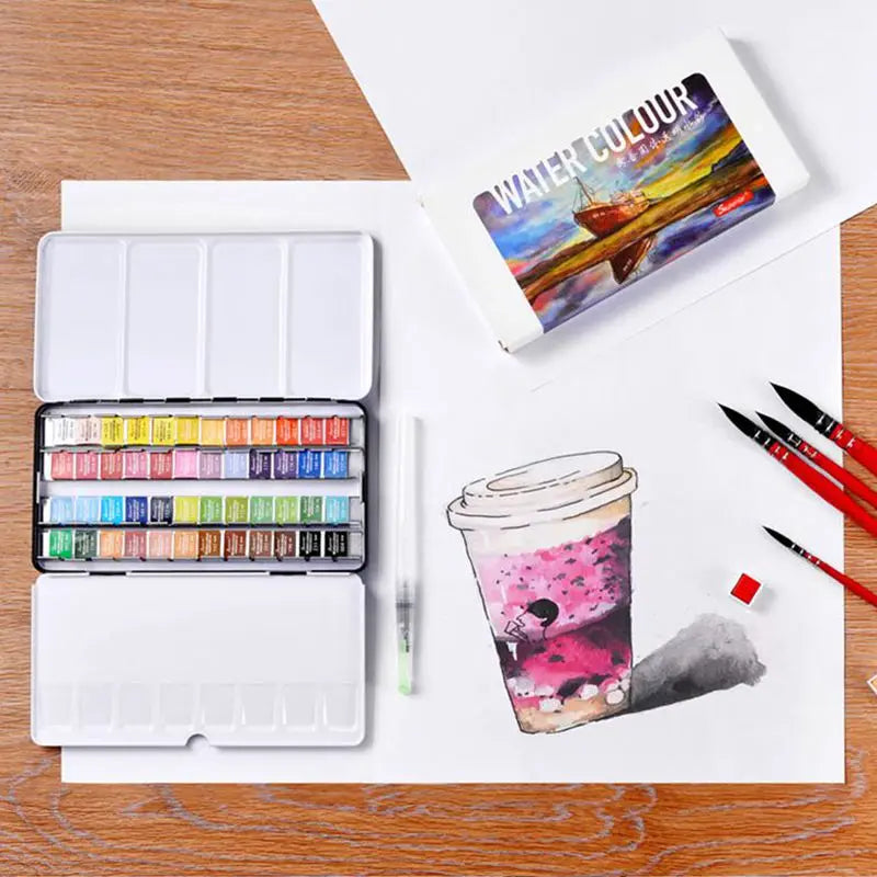 Superior Professional Solid Watercolor Paints Set With Water Brush Pen Water Color Paint Acuarelas Art Supplies For Artist    Home Decor Supply | Online Retail | ShoreShopper.com