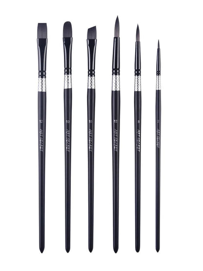ArtSecret High Grade Multi-Functional Brush 2420 6PC/Set Painter Pen Synthetic Hair Aluminum Ferrule Wooden Handle Art Supplies    Home Decor Supply | Online Retail | ShoreShopper.com