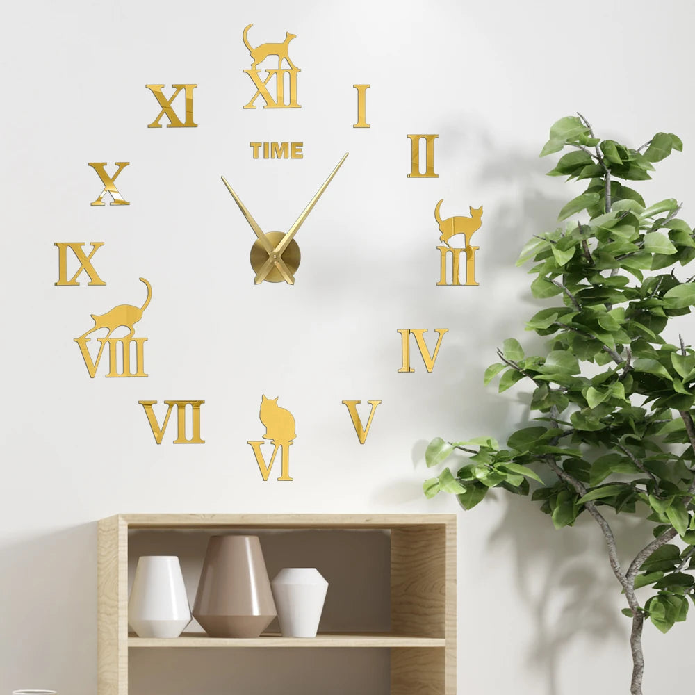 Large Wall Clock Quartz Needle 3D DIY 27" 37" or 47" Wall Clock    Home Decor Supply | Online Retail | ShoreShopper.com